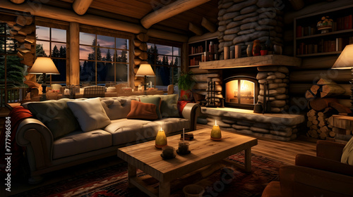 Log Cabin Living Room