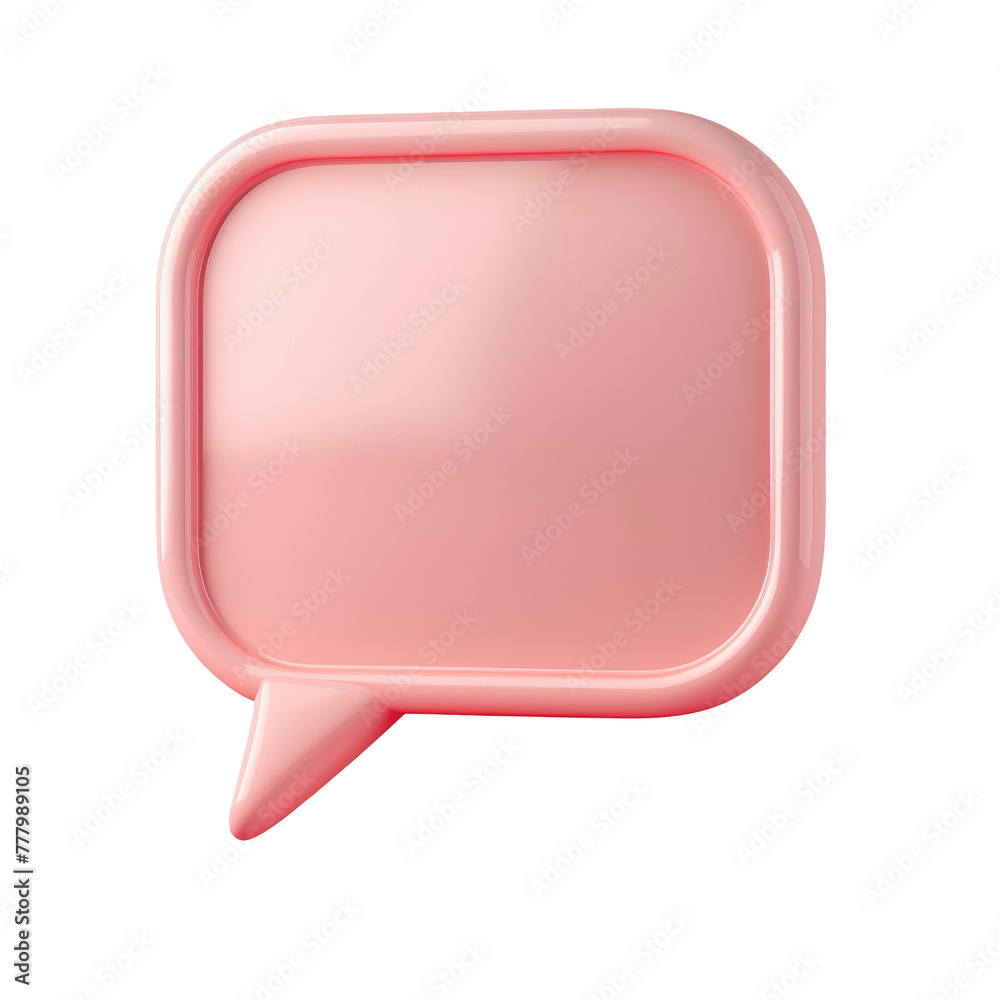 Pink speech bubble on Transparent Background Pink speech bubble on Transparent Background