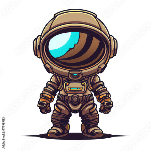 Space Explorer Character for T-Shirt Design