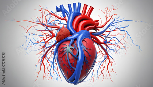 Highly Detailed and Accurate Illustration of the Human Circulatory System photo