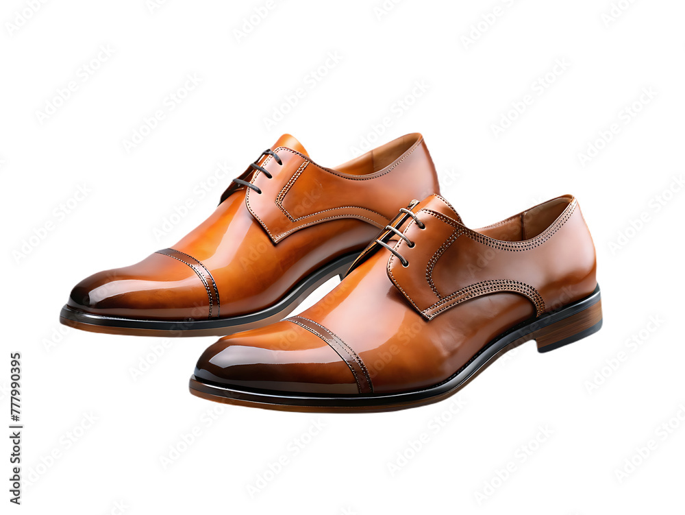 PSD a brown shoe with a black tie on it PSD a brown shoe with a black tie on it
