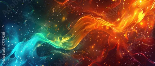 Glowing background of futuristic abstract imagination. Illustrated vectors.