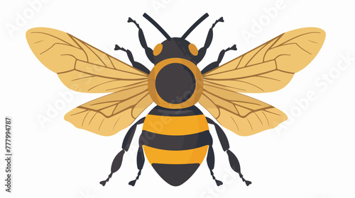 Bee icon vector flat vector isolated on white background