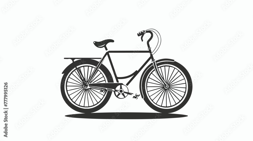 Bike icon logo vector illustration in black on white background