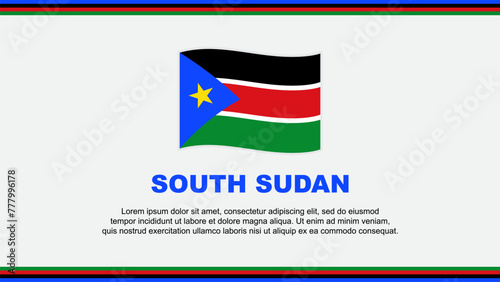 South Sudan Flag Abstract Background Design Template. South Sudan Independence Day Banner Social Media Vector Illustration. South Sudan Design