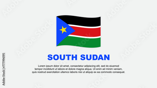 South Sudan Flag Abstract Background Design Template. South Sudan Independence Day Banner Social Media Vector Illustration. South Sudan Background