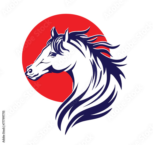 Fototapeta Naklejka Na Ścianę i Meble -  Horse, In Silhouette, Icon Symbol, Vector, Running