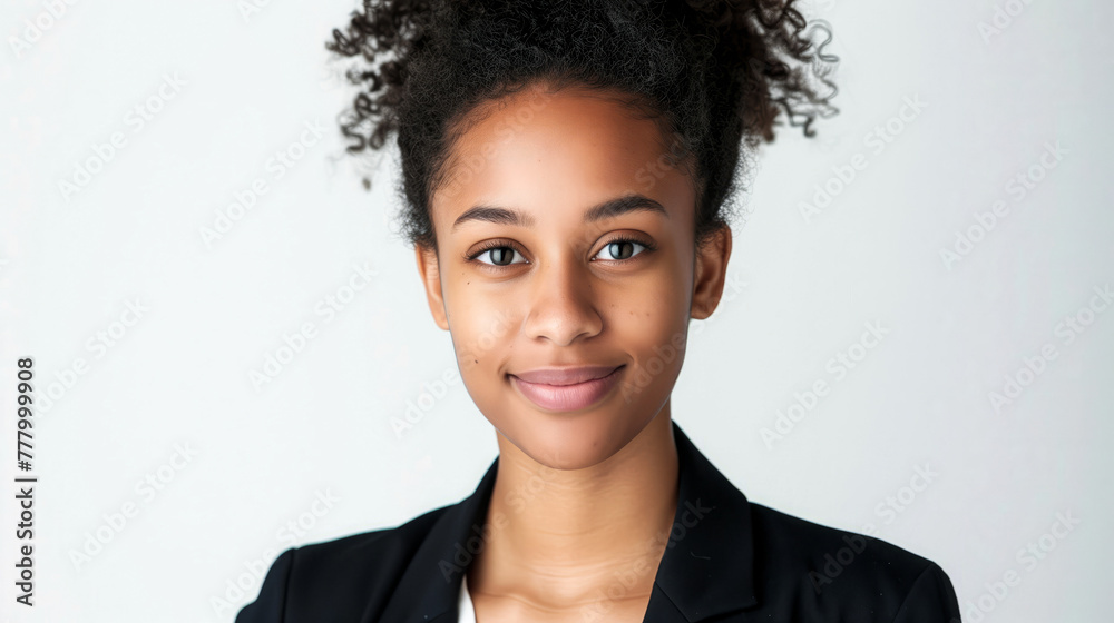 a headshot of a young professional exuding confidence and positivity. Diverse ethnicity. White background a headshot of a young professional exuding confidence and positivity. Diverse ethnicity. White background