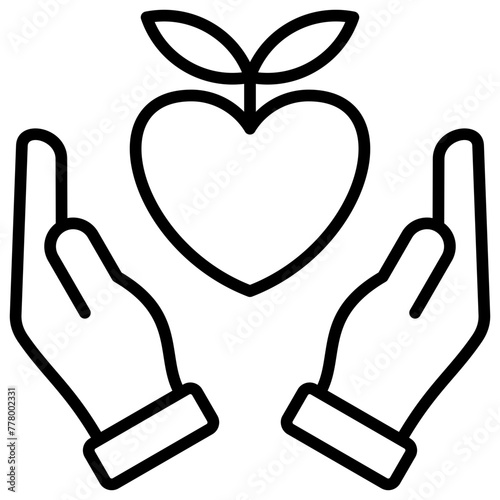 Nourish outline icon.	