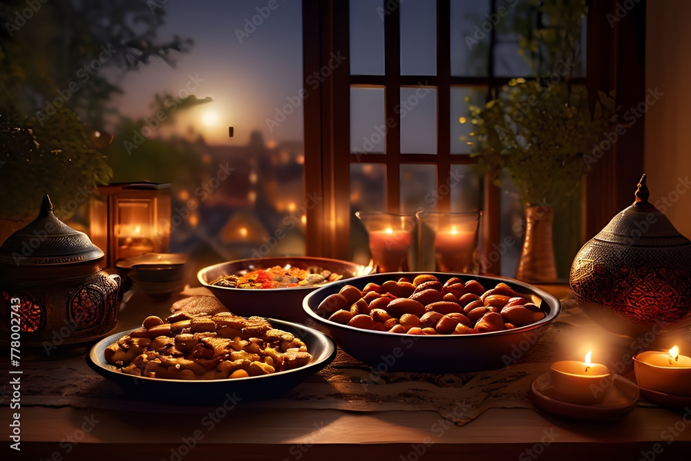 Pre-Dawn Suhoor Gathering: Sharing a Quiet Meal with Family and Friends Before the Fast