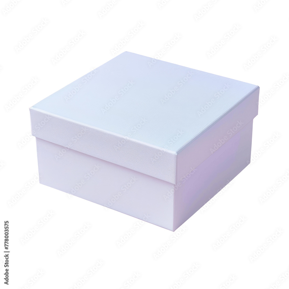 A white box with a lid on a Transparent Background A white box with a lid on a Transparent Background