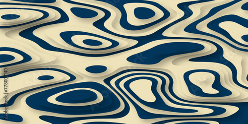 Papercut multi layers 3D color texture vector background. Abstract topography concept design or flowing liquid illustration for website template. Smooth origami art shape paper cut