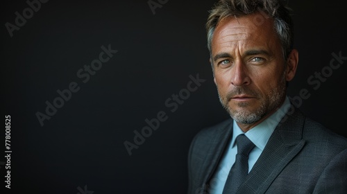 Man in a Suit and Tie Posing