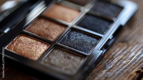 unbranded eyeshadow palette with neutral shades, emphasizing the versatility ...