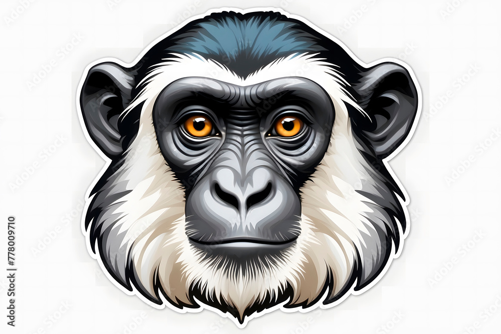 Sticker, monkey sticker Sticker, monkey sticker
