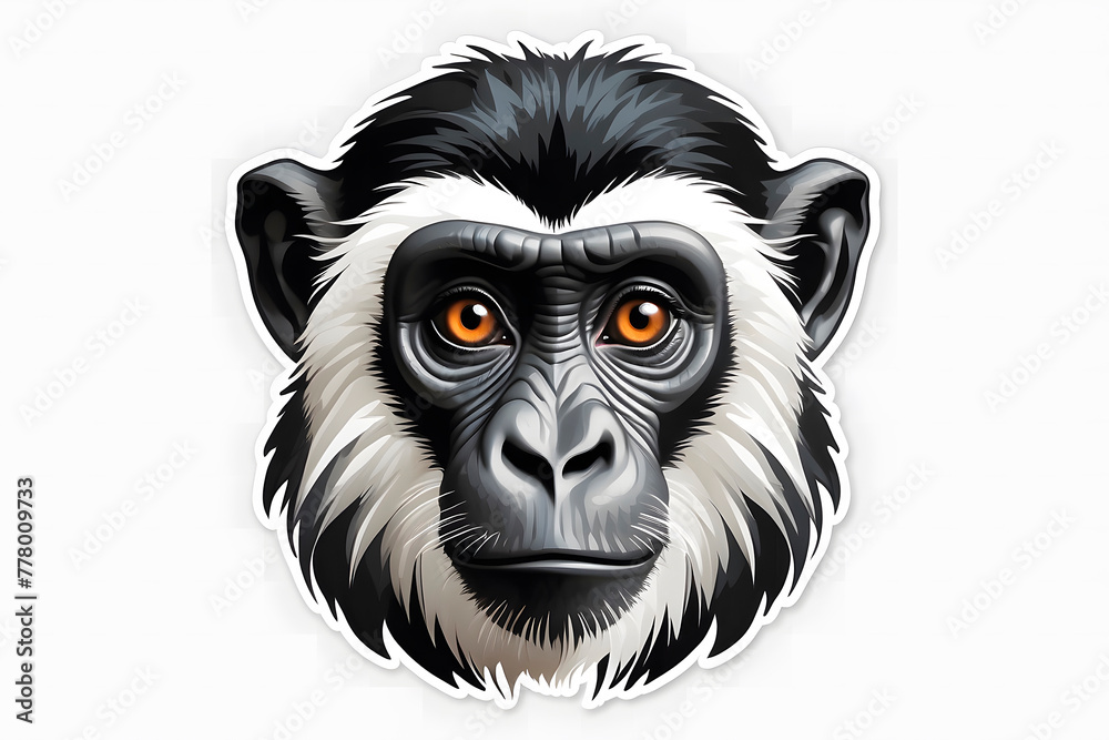Sticker, monkey sticker