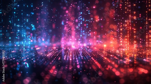 Vibrant Abstract Background With Multicolored Lights