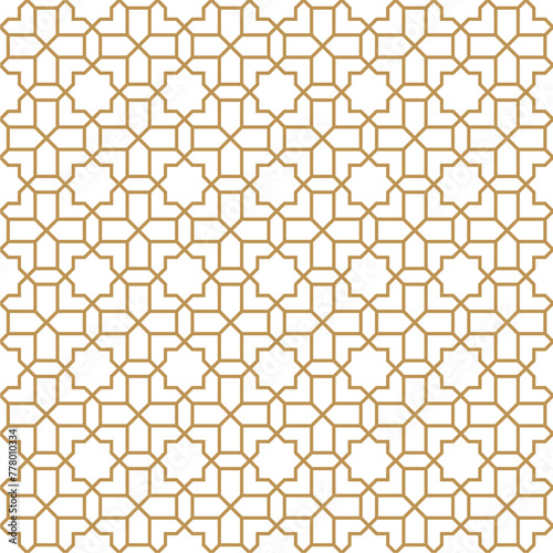 Fototapeta Naklejka Na Ścianę i Meble -  Seamless abstract geometric pattern in Islamic style