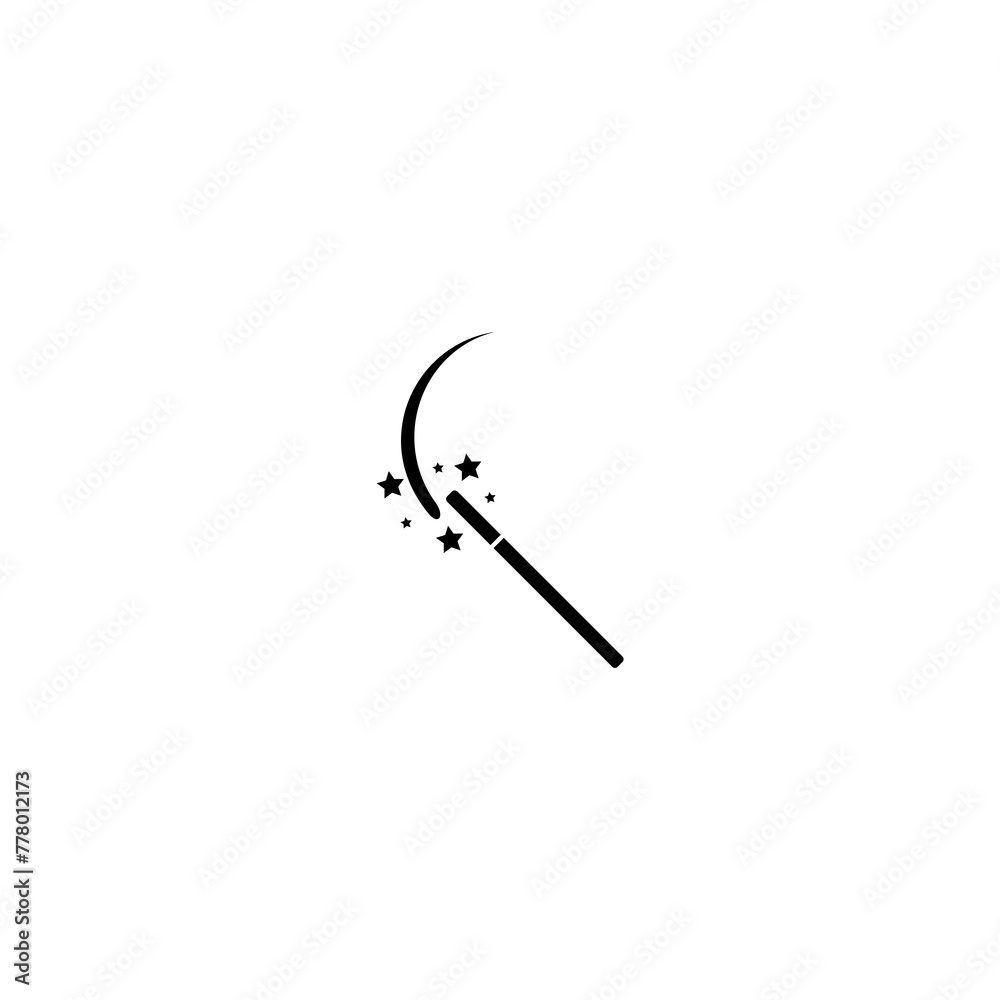Magic wand icon isolated on white background Magic wand icon isolated on white background