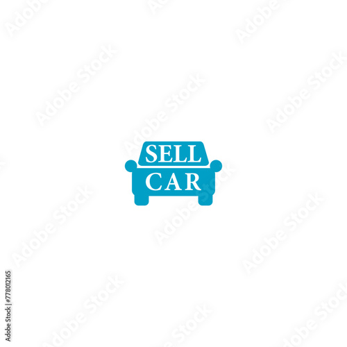 Sell car logo icon isolated on white background