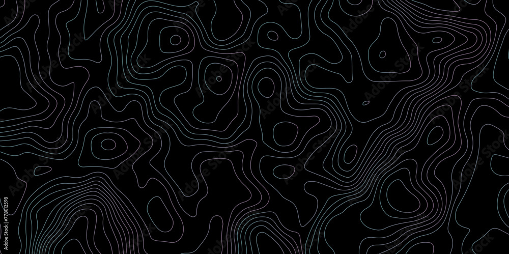 Black topography dark background gradient colorful lines map texture
