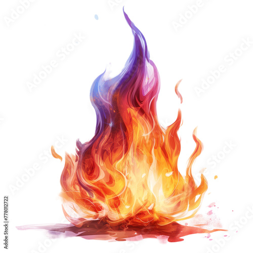 fire flames on transparent background