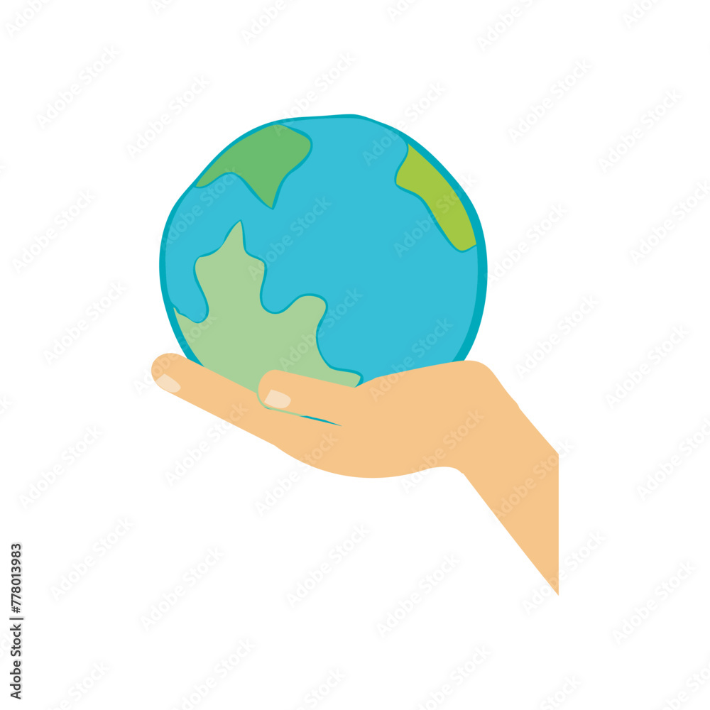 Earth day, save the world, world environment day, on white background vecter illustration flat style Earth day, save the world, world environment day, on white background vecter illustration flat style