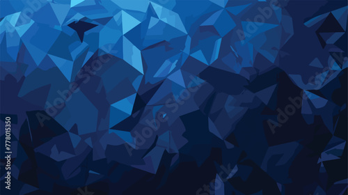 Abstract Dark Blue Color Polygon Background Design 