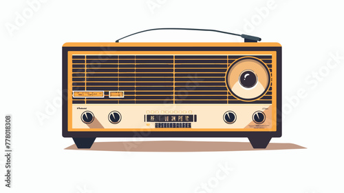 Awesome classic radio vector clipart flat vector isolated