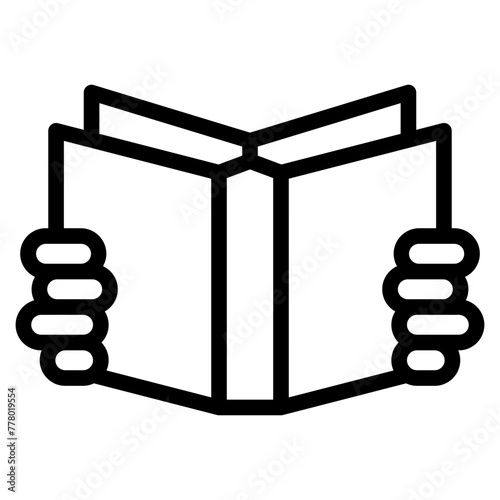 Book icon. Simple book symbol. Vector