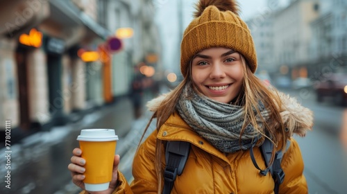 Woman Holding Cup of Coffee