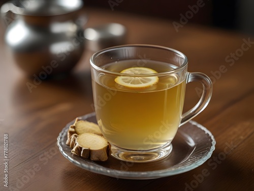 Isolated hot tea beverages in a cup, mug, and teapot, some with lemon for a healthy drink