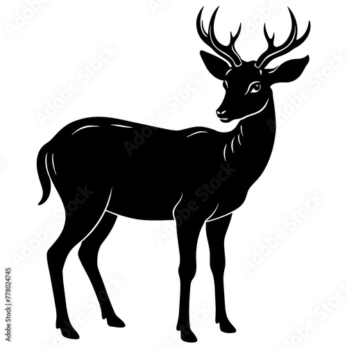 deer silhouette vector © rasel