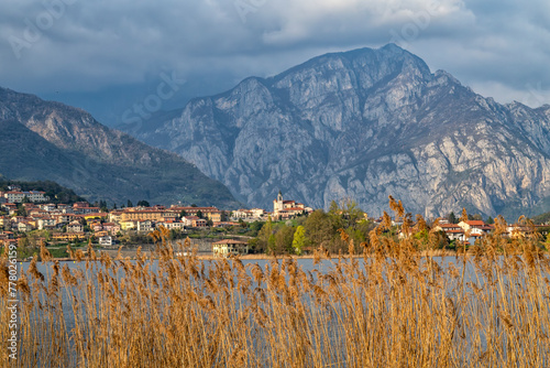 View of Civate village from Lake Annone