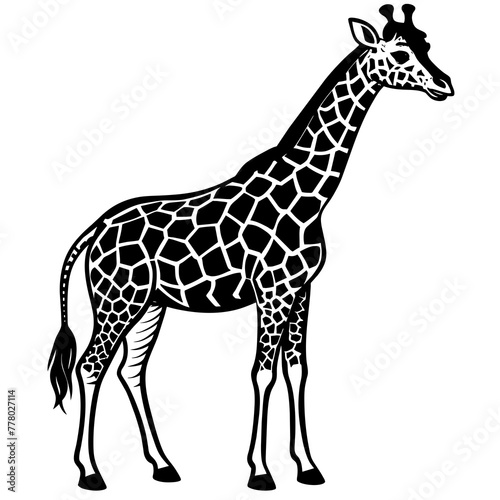 giraffe silhouette vector