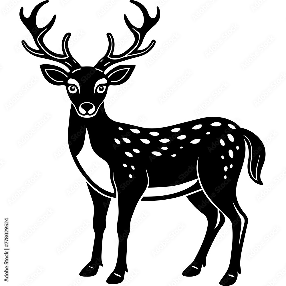 silhouette of a deer