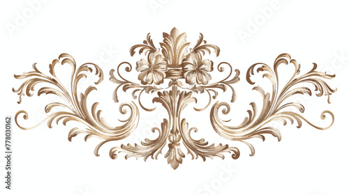 Classical baroque vector of vintage elements for design