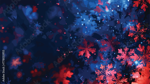 Dark Blue Red vector template with ice snowflakes