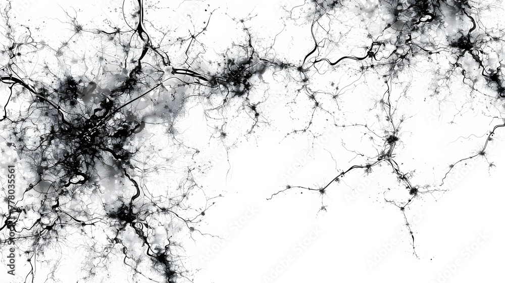 brain cells on white background