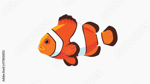 Fish flat vector icon flat vector isolated on white