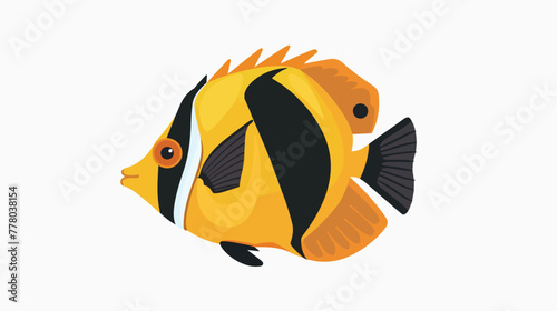 Fish flat vector icon flat vector isolated on white
