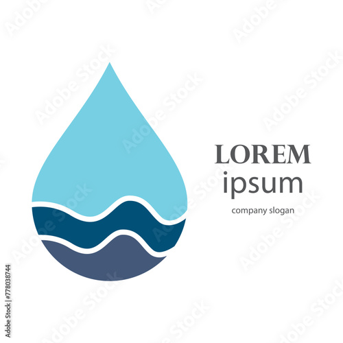 fresh blue water drop design