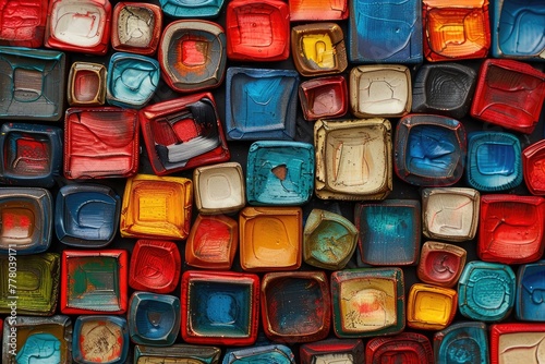 Abstract seamless cube colorful background wallpaper design images