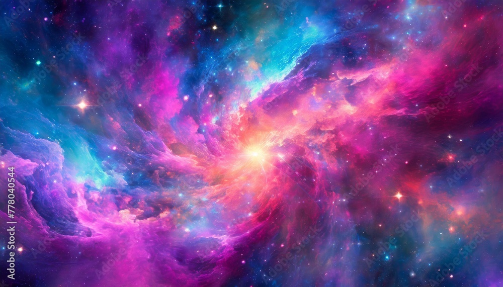 An abstract representation of a cosmic nebula