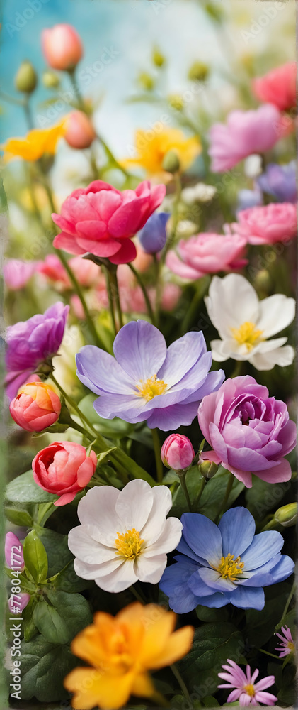 Photo real as Spring Symphony A melody of spring flowers blooming in a watercolor garden. in nature and landscapes theme ,for advertisement and banner ,Full depth of field, high quality ,include copy Photo real as Spring Symphony A melody of spring flowers blooming in a watercolor garden. in nature and landscapes theme ,for advertisement and banner ,Full depth of field, high quality ,include copy