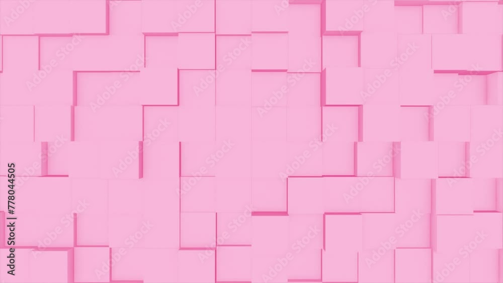 Magenta red color simple and elegant 3d squares geometrical futuristic background for professional or business purpose