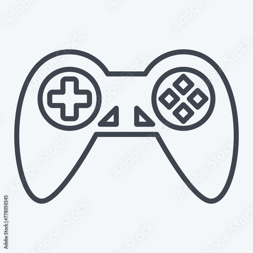 Icon Games. related to Entertainment symbol. line style. simple design illustration