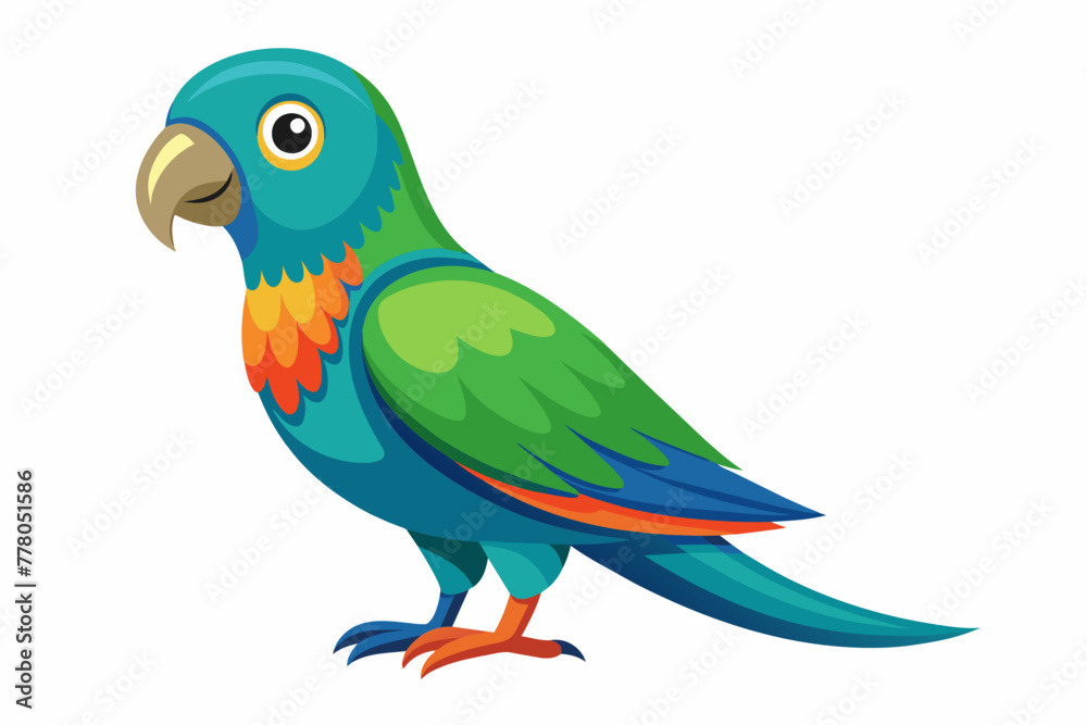 parrot-bird--on-white-background-vector-illustration 