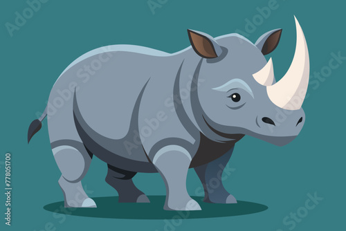 rhino cartoon isolated