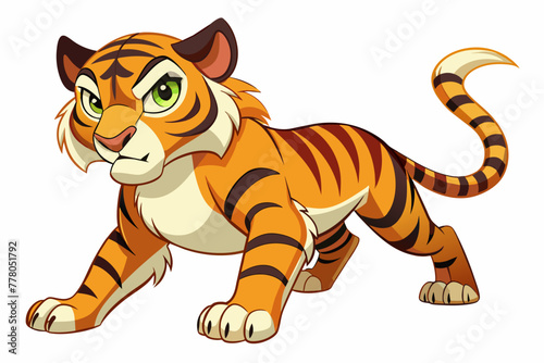 tiger cartoon isolated on white